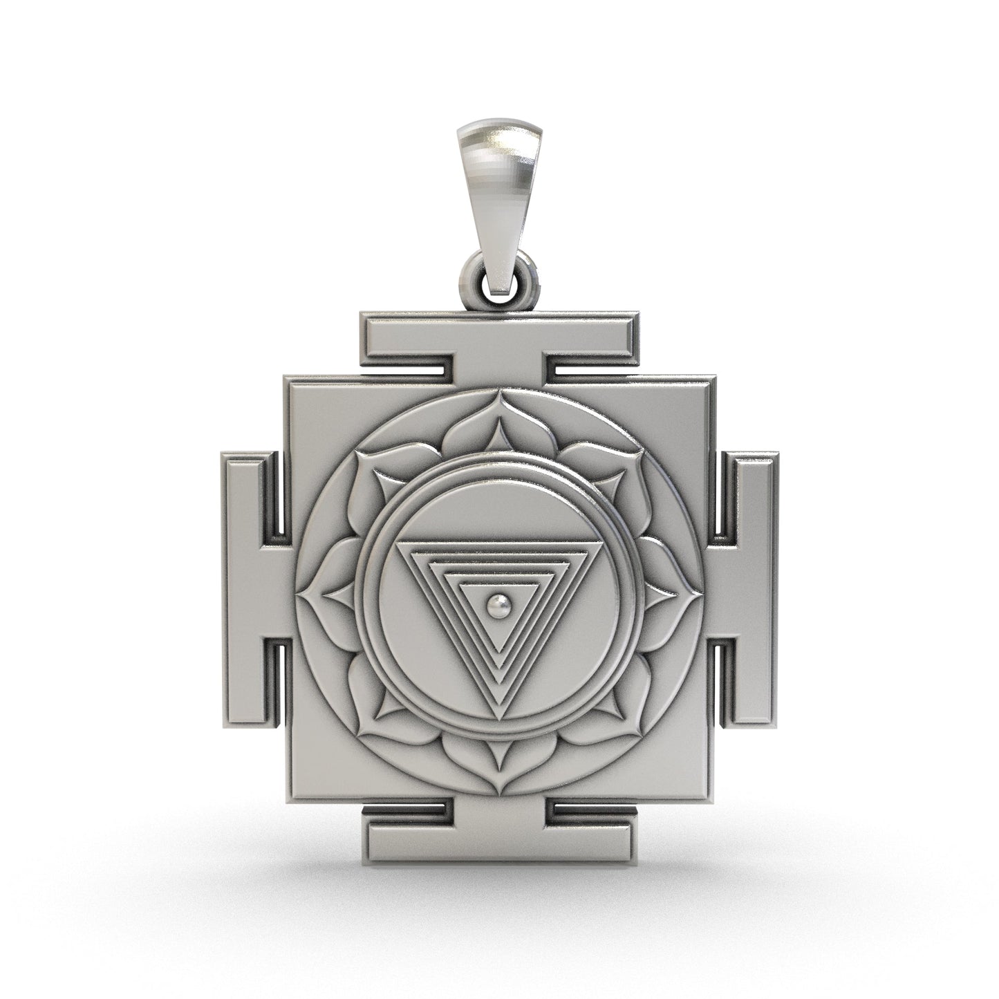 925 Silver Mahakali Yantra Pendant – Sacred Symbol for Protection, Strength & Negativity Removal