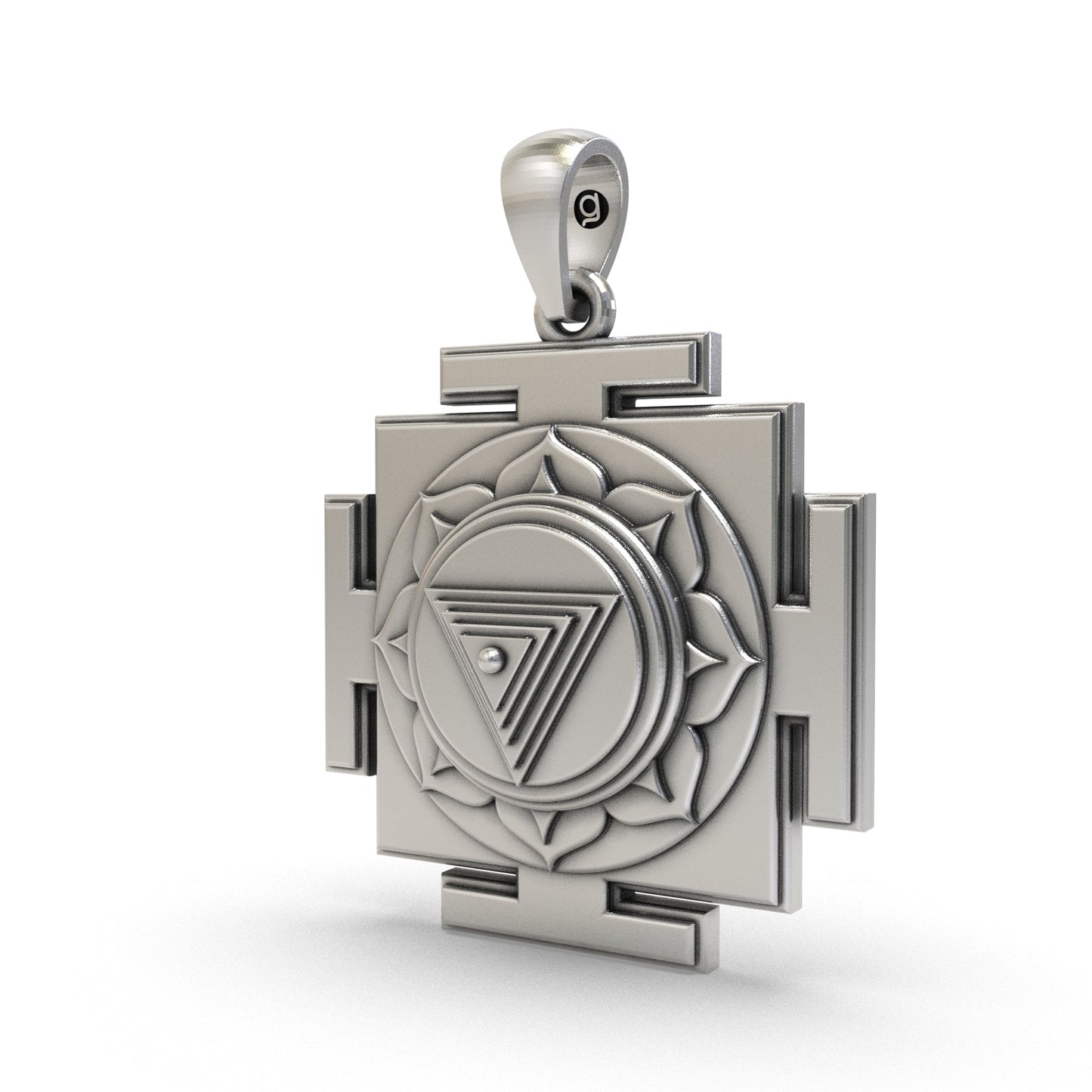925 Silver Mahakali Yantra Pendant – Sacred Symbol for Protection, Strength & Negativity Removal