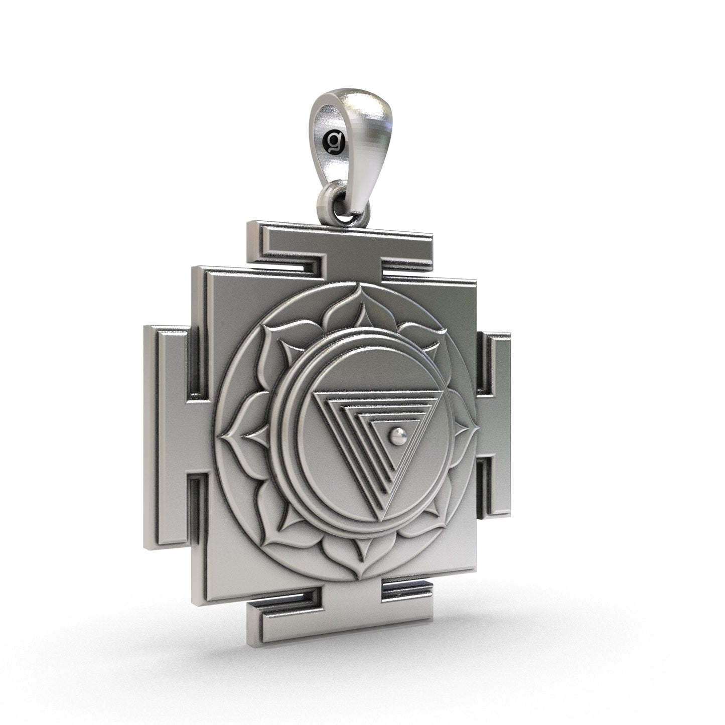 925 Silver Mahakali Yantra Pendant – Sacred Symbol for Protection, Strength & Negativity Removal