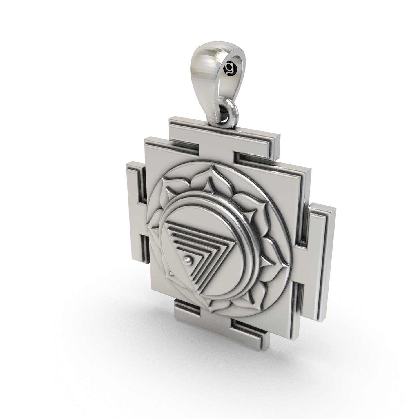 925 Silver Mahakali Yantra Pendant – Sacred Symbol for Protection, Strength & Negativity Removal