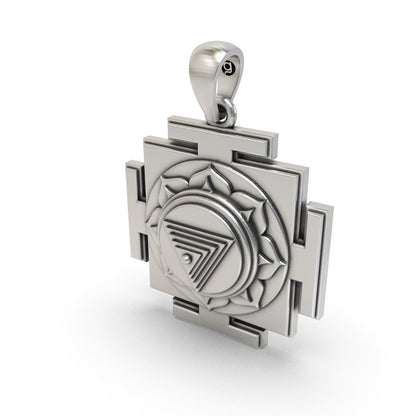 925 Silver Mahakali Yantra Pendant – Sacred Symbol for Protection, Strength & Negativity Removal