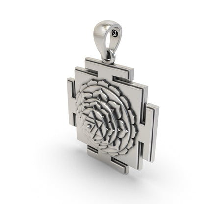 925 Silver Baglamukhi Yantra Pendant – Sacred Symbol for Protection, Victory & Enemy Neutralization