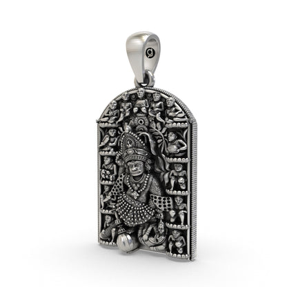 925 Silver Kashtbhanjan Dev Pendant – Sacred Hanuman Symbol for Protection, Strength & Trouble Removal