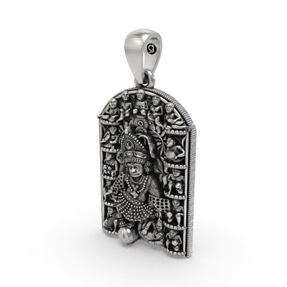 925 Silver Kashtbhanjan Dev Pendant – Sacred Hanuman Symbol for Protection, Strength & Trouble Removal