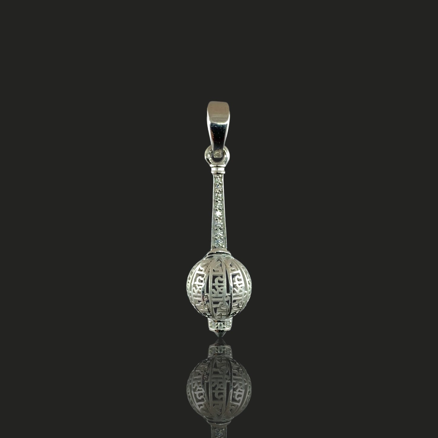 925 Sterling Silver Hanuman Gada Pendant | Bajrangbali Mace Locket | Hindu Spiritual Protection Jewelry Gift