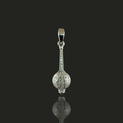 925 Sterling Silver Hanuman Gada Pendant | Bajrangbali Mace Locket | Hindu Spiritual Protection Jewelry Gift