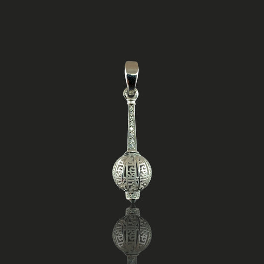 925 Sterling Silver Hanuman Gada Pendant | Bajrangbali Mace Locket | Hindu Spiritual Protection Jewelry Gift