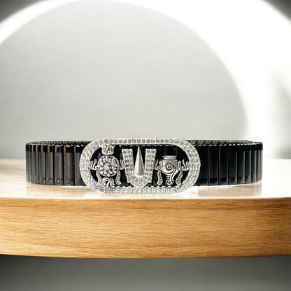 925 Silver Tirupati Balaji Tilak Bracelet | Iced Namam with Shankha Chakra Motif