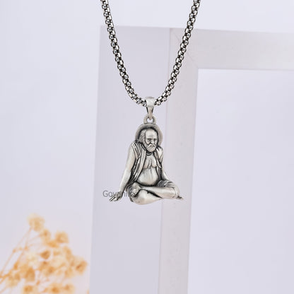 Silver bajrangdas bapa pendant( Gold-Plated )