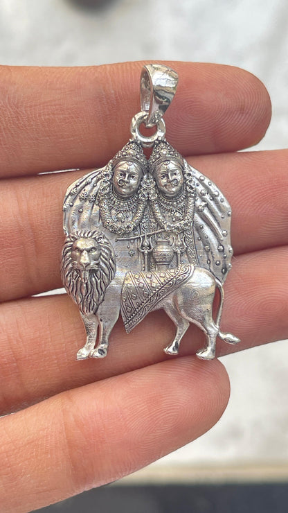925 Silver Chamunda Maa Pendant