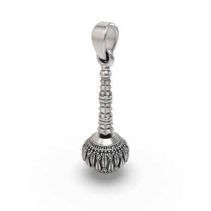 925 Silver Hanumanji Gada Pendant – Divine Strength, Protection & Spiritual Power Amulet