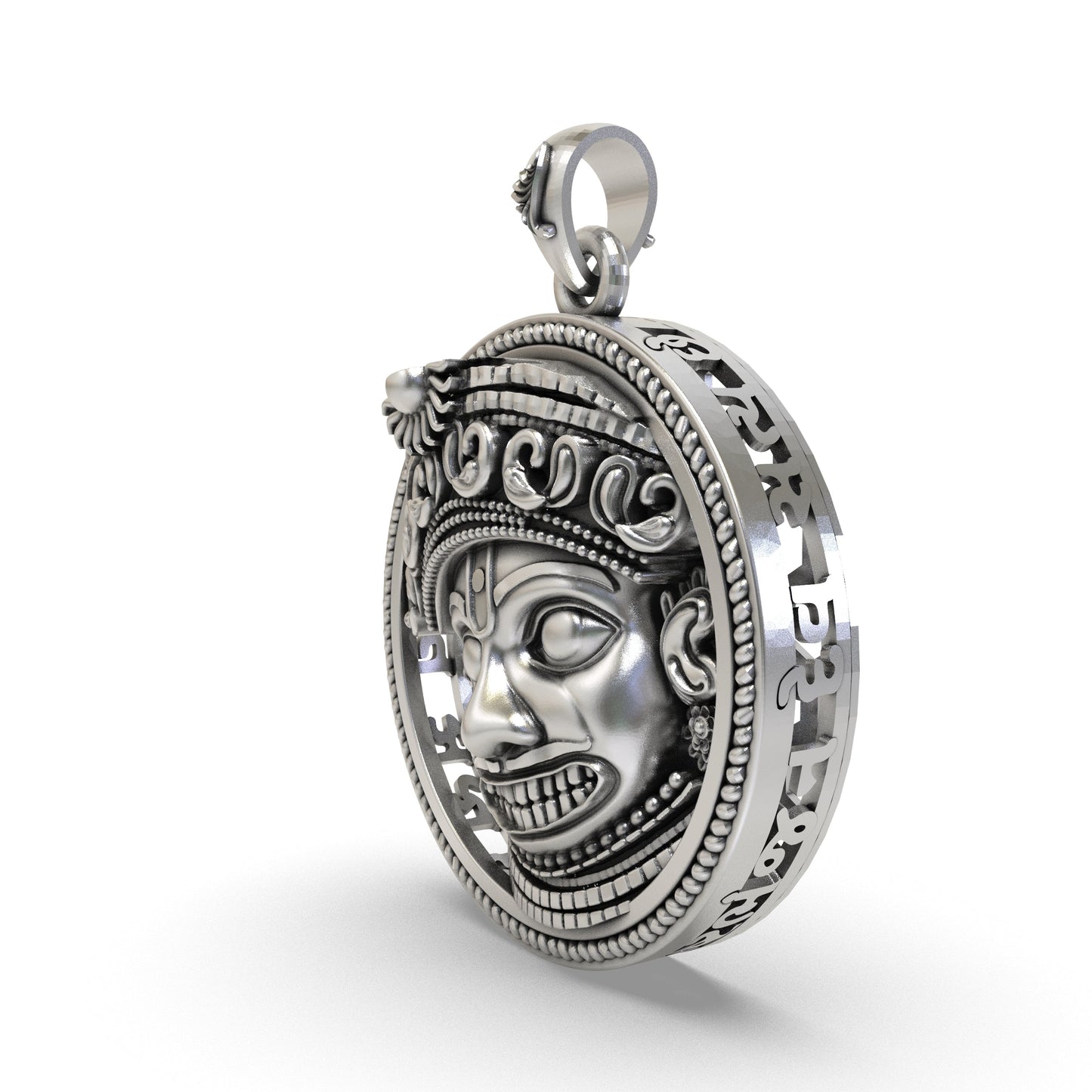 925 Silver Kashtbhanjandev Salangpur Hanumanji Pendant – Powerful Protection & Energy Shield Amulet