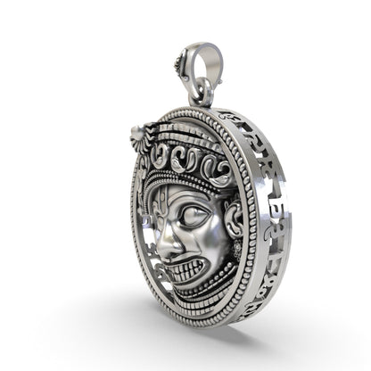 925 Silver Kashtbhanjandev Salangpur Hanumanji Pendant – Powerful Protection & Energy Shield Amulet