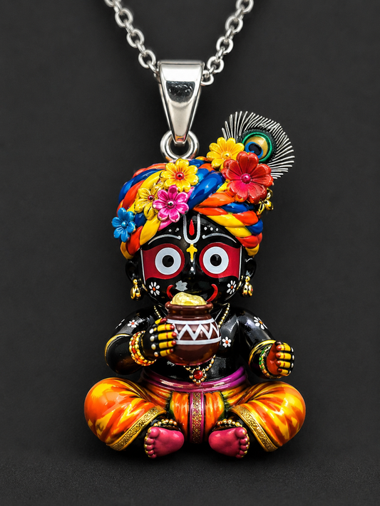 Shree Jagannath Bal Swaroop Pendant 92.5 silver size 25mm