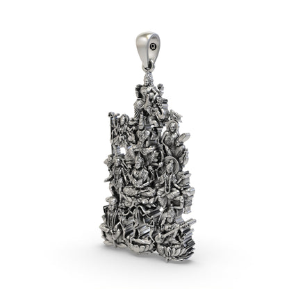 925 Silver Dasmahavidya Devi Pendant – Sacred Divine Feminine Symbol for Protection, Power & Spiritual Blessings
