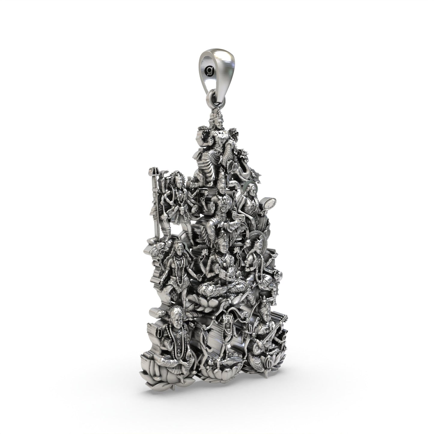 925 Silver Dasmahavidya Devi Pendant – Sacred Divine Feminine Symbol for Protection, Power & Spiritual Blessings