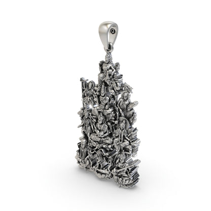 925 Silver Dasmahavidya Devi Pendant – Sacred Divine Feminine Symbol for Protection, Power & Spiritual Blessings